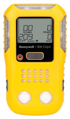 Cat N° BWC4-Y-N BW™ Clip4 4-gas detector (O2, LEL, H2S, CO) Honeywell